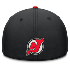 New Jersey Devils Fanatics Authentic Pro Rink Team Code Flex Hat - Black/Red | US 202498970
