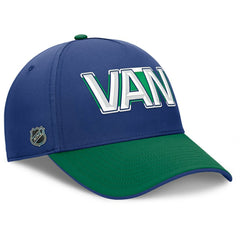 Vancouver Canucks Fanatics Authentic Pro Rink Team Code Flex Hat - Blue/Green | US 202498982