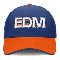 Edmonton Oilers Fanatics Authentic Pro Rink Team Code Flex Hat - Royal/Orange | US 202498992