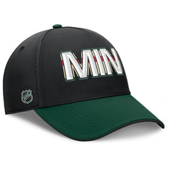 Minnesota Wild Fanatics Authentic Pro Rink Team Code Flex Hat - Black/Green | US 202498998