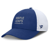 Toronto Maple Leafs Fanatics Authentic Pro Rink Lockup Adjustable Trucker Hat - Blue/White | US 202499005