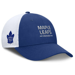 Toronto Maple Leafs Fanatics Authentic Pro Rink Lockup Adjustable Trucker Hat - Blue/White | US 202499005