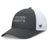 Vegas Golden Knights Fanatics Authentic Pro Rink Lockup Adjustable Trucker Hat - Gray/White | US 202499007