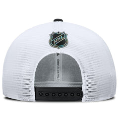 Utah Mammoth Fanatics Authentic Pro Rink Lockup Adjustable Trucker Hat - Black/White | US 202499012