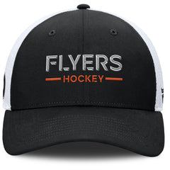 Philadelphia Flyers Fanatics Authentic Pro Rink Lockup Adjustable Trucker Hat - Black/White | US 202499015