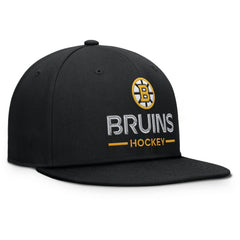 Boston Bruins Fanatics Authentic Pro Rink Lockup Snapback Hat - Black | US 202499176