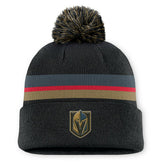 Vegas Golden Knights Fanatics Authentic Pro Rink Cuffed Knit Hat with Pom - Charcoal | US 202499195