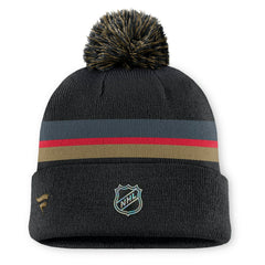 Vegas Golden Knights Fanatics Authentic Pro Rink Cuffed Knit Hat with Pom - Charcoal | US 202499195