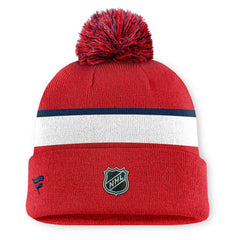 Washington Capitals Fanatics Authentic Pro Rink Cuffed Knit Hat with Pom - Red | US 202499196