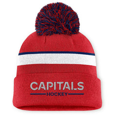 Washington Capitals Fanatics Women's Authentic Pro Rink Cuffed Knit Hat with Pom - Red | US 202499224