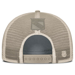 New York Rangers Fanatics Women's Authentic Pro Road Trucker Adjustable Hat - Tan | US 202499279