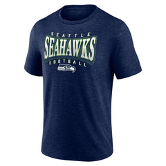 Seattle Seahawks Divided Warp Tri-Blend T-Shirt - College Navy T-shirts