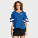 Chicago Cubs Fanatics Women's Curl Route T-Shirt - Royal T-shirts