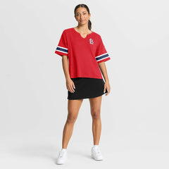 St. Louis Cardinals Fanatics Women's Curl Route T-Shirt - Red T-shirts