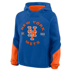 New York Mets Fanatics Women's Oversized Time to Win Pullover Hoodie - Royal Hoodies