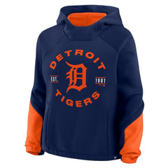 Detroit Tigers Fanatics Women's Oversized Time to Win Pullover Hoodie - Navy Hoodies