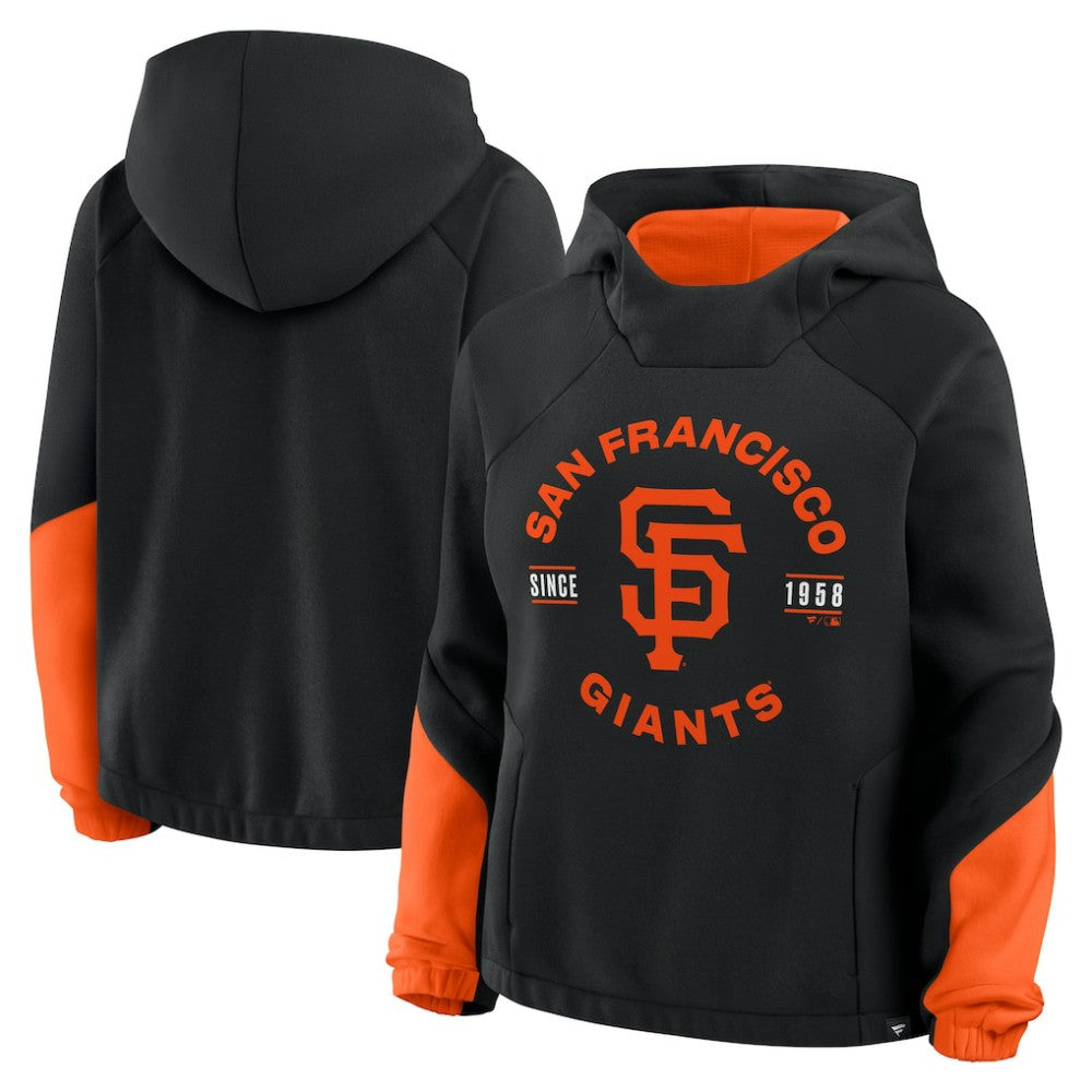 San Francisco Giants Fanatics Women's Oversized Time to Win Pullover Hoodie - Black Hoodies