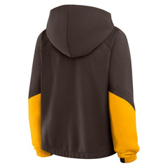 San Diego Padres Fanatics Women's Oversized Time to Win Pullover Hoodie - Brown Hoodies