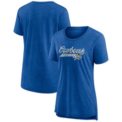 Dallas Cowboys Women's Original Play Tri-Blend T-Shirt - Royal T-shirts