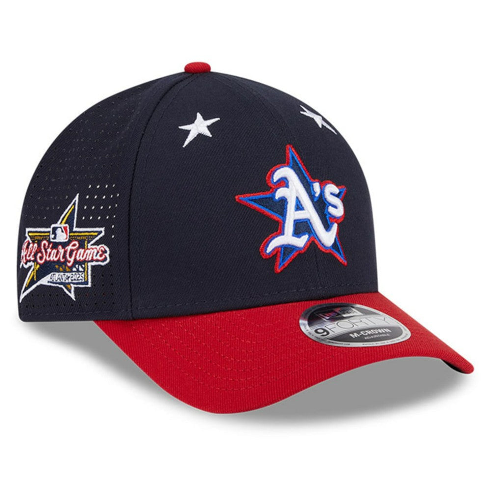 Athletics New Era 2025 MLB All-Star Game Workout 9FORTY M-Crown Adjustable Hat - Navy/Red Hats