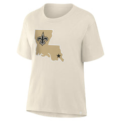 New Orleans Saints Women's Dove Legacy T-Shirt - Cream T-shirts