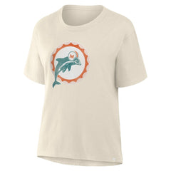 Miami Dolphins Women's Dove Legacy T-Shirt - Cream T-shirts