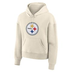Pittsburgh Steelers Women's Dove Legacy Pullover Hoodie - Cream Hoodies