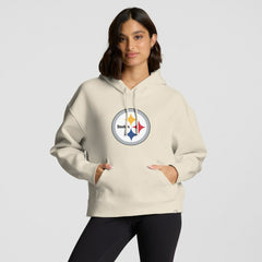 Pittsburgh Steelers Women's Dove Legacy Pullover Hoodie - Cream Hoodies