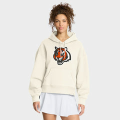 Cincinnati Bengals Women's Dove Legacy Pullover Hoodie - Cream Hoodies