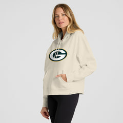 Green Bay Packers Women's Dove Legacy Pullover Hoodie - Cream Hoodies
