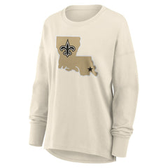New Orleans Saints Women's Dove Legacy Long Sleeve T-Shirt - Cream T-shirts