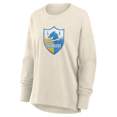 Los Angeles Chargers Women's Dove Legacy Long Sleeve T-Shirt - Cream T-shirts