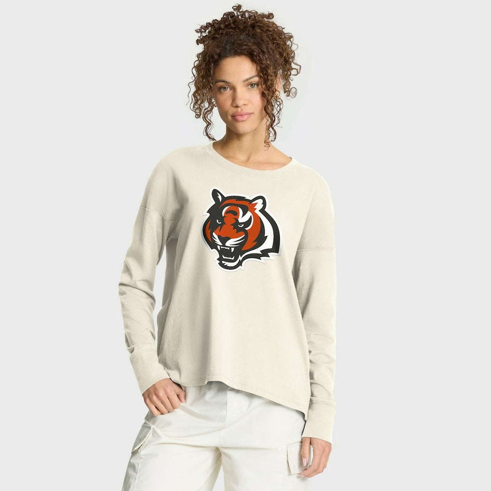 Cincinnati Bengals Women's Dove Legacy Long Sleeve T-Shirt - Cream T-shirts