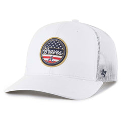 Atlanta Braves '47 Homage Adjustable Trucker Hat - White Hats