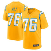 Joe Alt Los Angeles Chargers Alternate Charger Power Game Player Jersey - Gold Jerseys