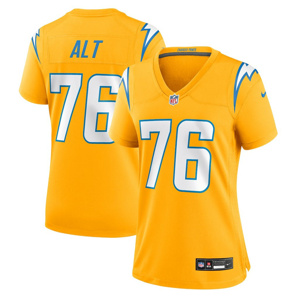 Joe Alt Los Angeles Chargers Women's Alternate Charger Power Game Jersey - Gold Jerseys