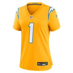 Quentin Johnston Los Angeles Chargers Women's Alternate Charger Power Game Jersey - Gold Jerseys