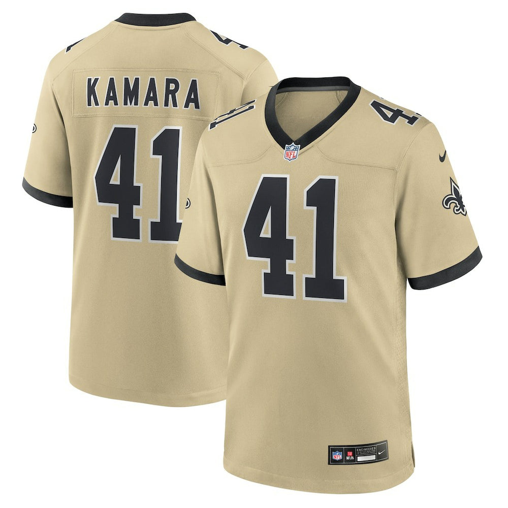 Alvin Kamara New Orleans Saints Gameday Golds Alternate Game Player Jersey - Gold Jerseys