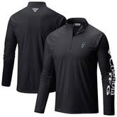 San Antonio Spurs Terminal Tackle Raglan Omni-Shade Quarter-Zip Jacket Black - Columbia