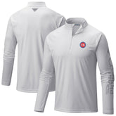 Detroit Pistons Terminal Tackle Raglan Omni-Shade Quarter-Zip Jacket White - Columbia