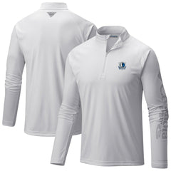 Dallas Mavericks Terminal Tackle Raglan Omni-Shade Quarter-Zip Jacket White - Columbia