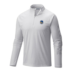 Golden State Warriors Terminal Tackle Raglan Omni-Shade Quarter-Zip Jacket White - Columbia