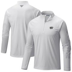 Brooklyn Nets Terminal Tackle Raglan Omni-Shade Quarter-Zip Jacket White - Columbia