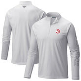 Atlanta Hawks Terminal Tackle Raglan Omni-Shade Quarter-Zip Jacket White - Columbia outlet
