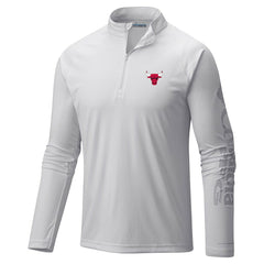 Chicago Bulls Terminal Tackle Raglan Omni-Shade Quarter-Zip Jacket White - Columbia