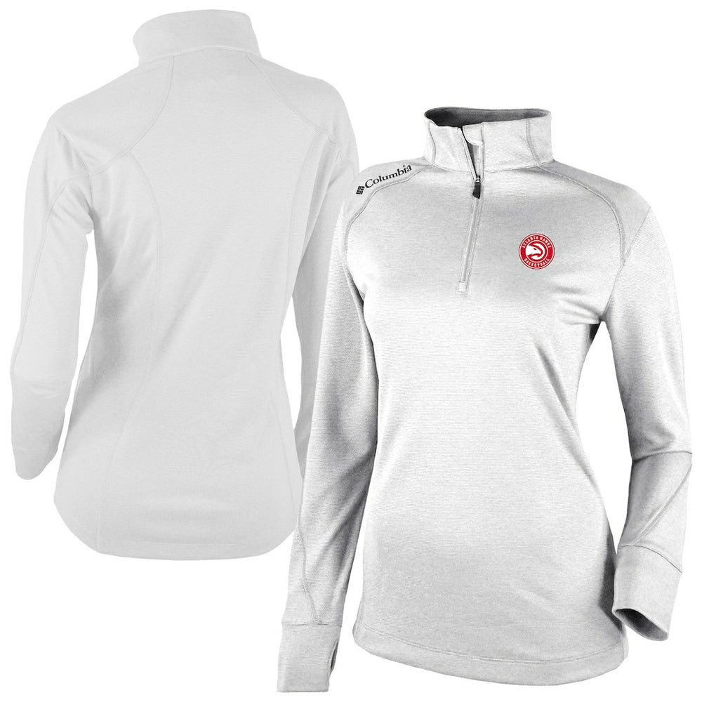 Atlanta Hawks Women's Omni-Wick Shotgun 2.0 Quarter-Zip Pullover Top White - Columbia