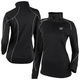 Brooklyn Nets Women's Omni-Wick Shotgun 2.0 Quarter-Zip Pullover Top Black - Columbia