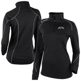 San Antonio Spurs Women's Omni-Wick Shotgun 2.0 Quarter-Zip Pullover Top Black - Columbia