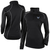 Charlotte Hornets Women's Omni-Wick Shotgun 2.0 Quarter-Zip Pullover Top Black - Columbia