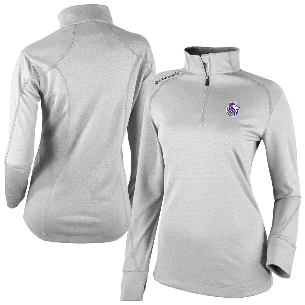 Sacramento Kings Women's Omni-Wick Shotgun 2.0 Quarter-Zip Pullover Top Heather Gray - Columbia